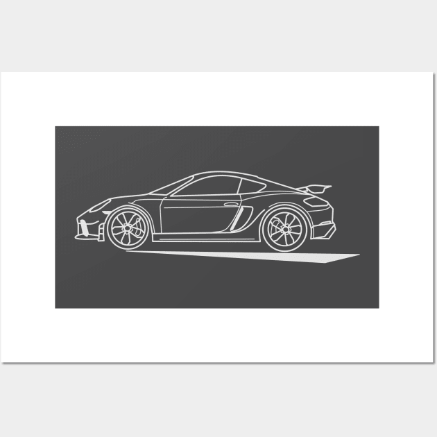 Porsche 911 - 718 Cayman GT4 Wall Art by Aurealis